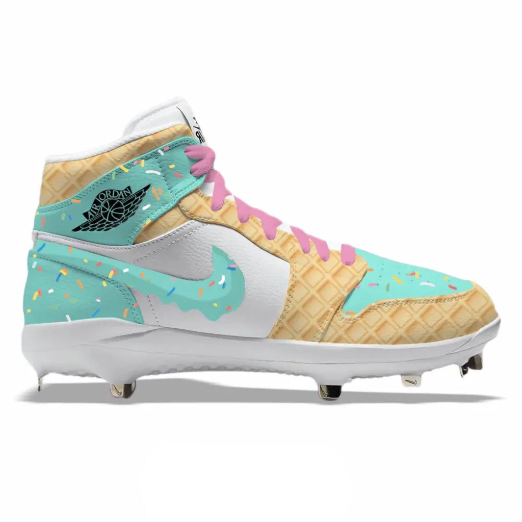 "Mint Chip Waffle Cone" Jordan 1 Retro Cleats