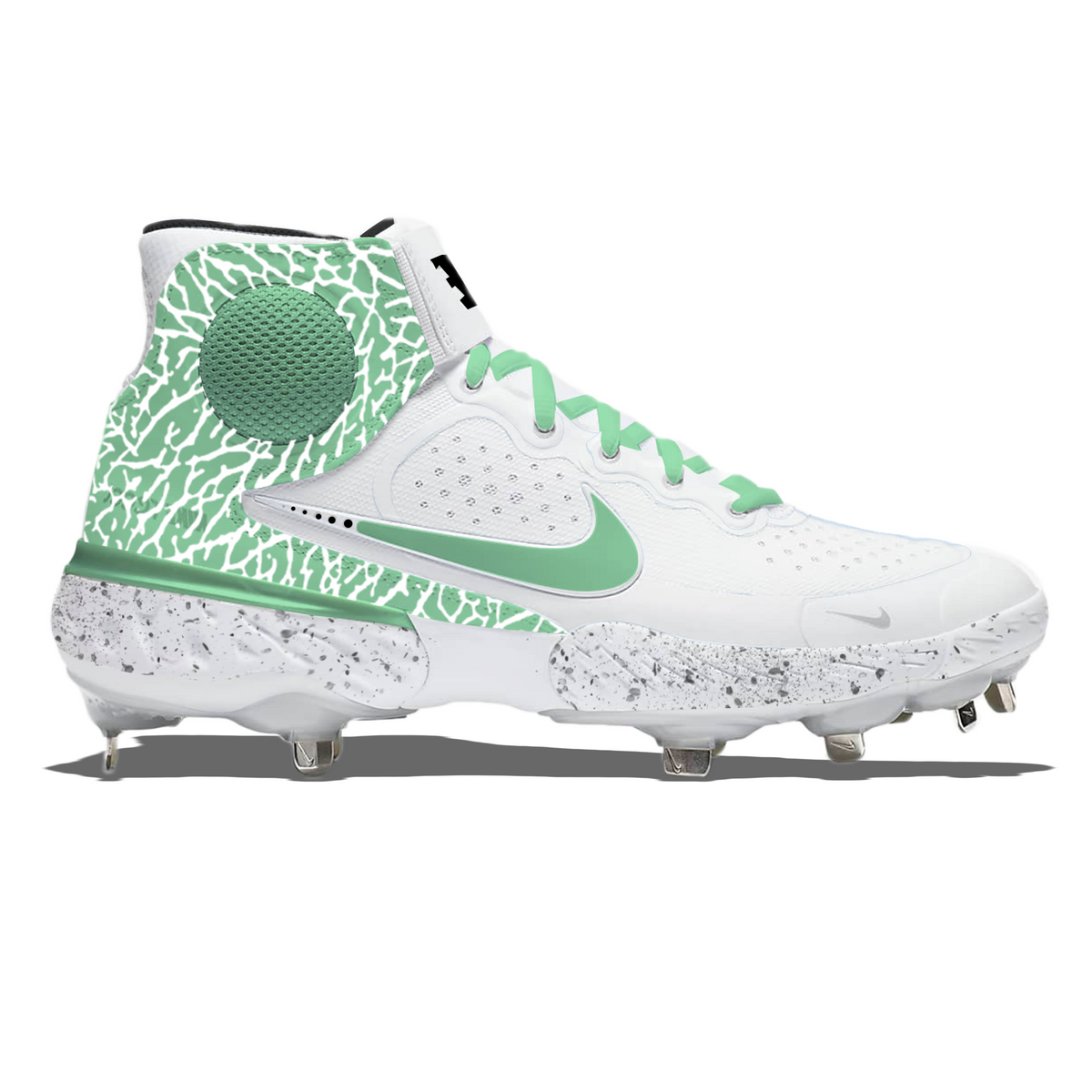 "Mint Elephant" Nike Alpha Huarache Elite 3 Mid Cleats