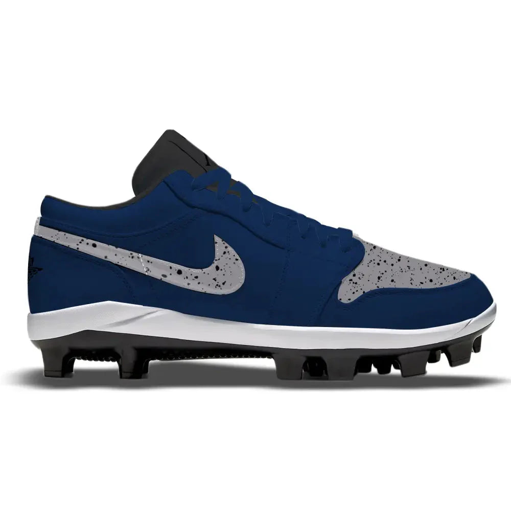 "Navy Blue Cement" Jordan 1 Retro Cleats