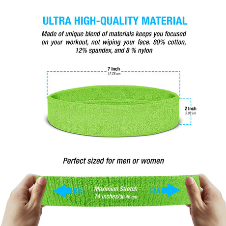 Premium Terry Cloth Cotton Sweatbands - Pro Game Sports