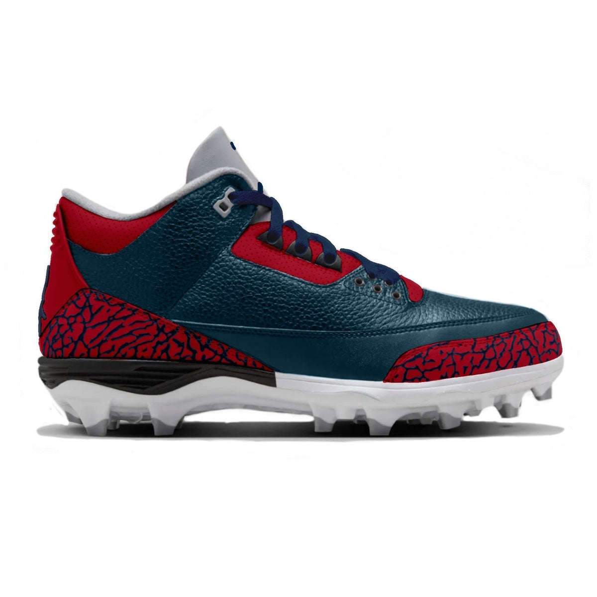"New England" Jordan 3 Mid TD Cleats
