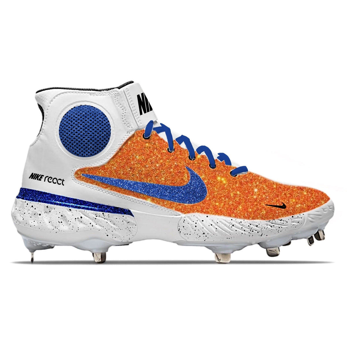 "New York Glitter" Nike Alpha Huarache Elite 3 Mid Cleats