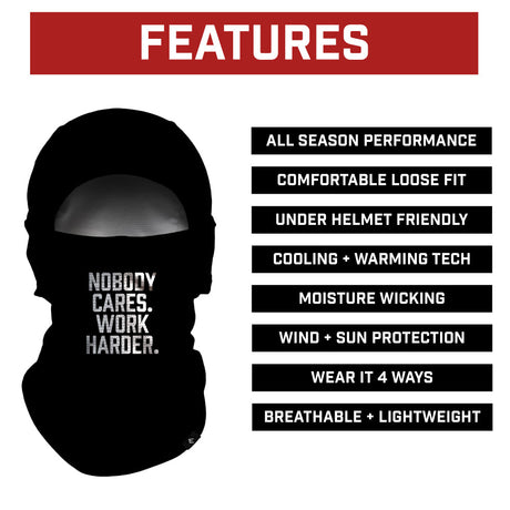 Nobody Cares. Work Harder. Balaclava Mask (Shiesty) - Pro Game Sports