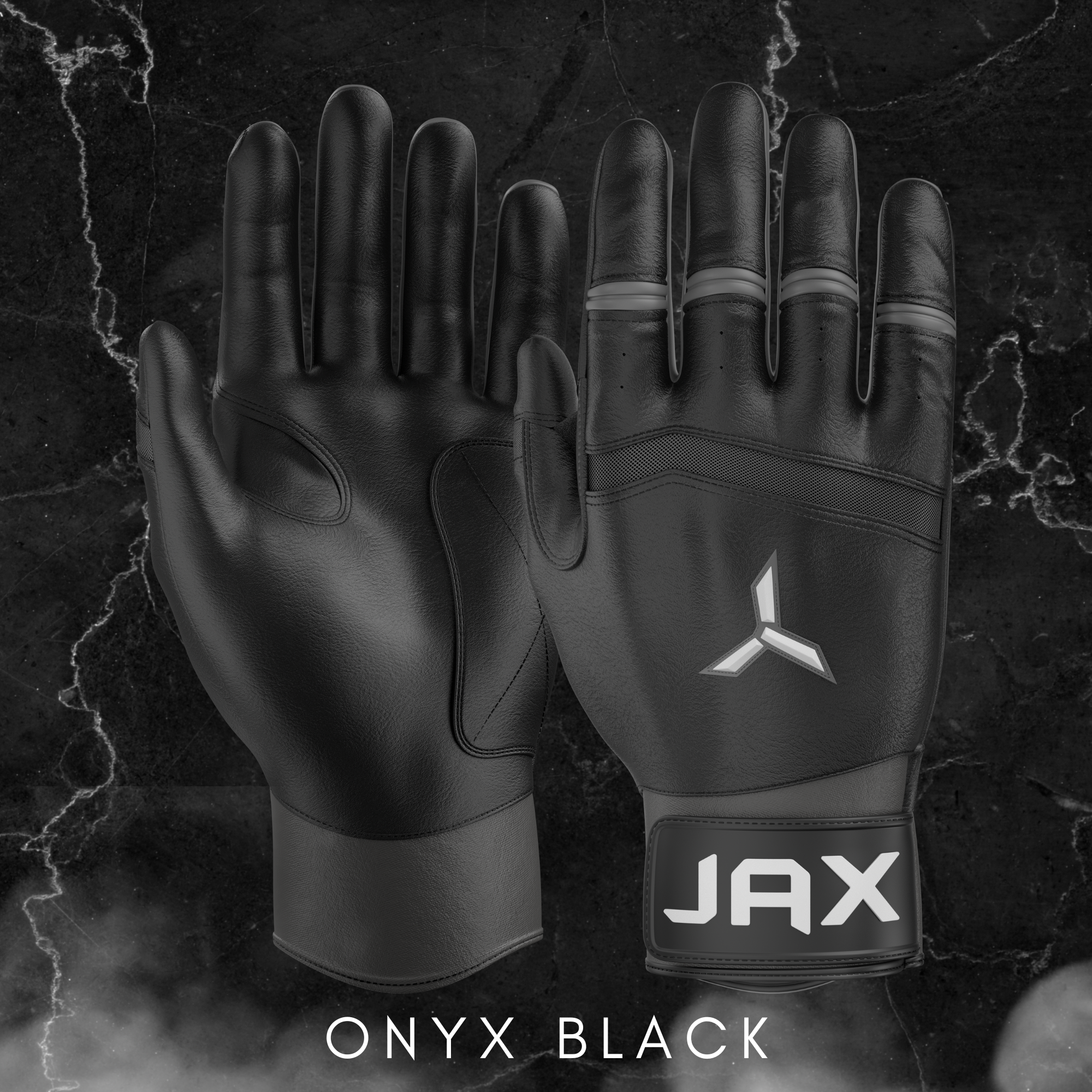 Jax Batting Gloves | Onyx Black | Pro Cuff