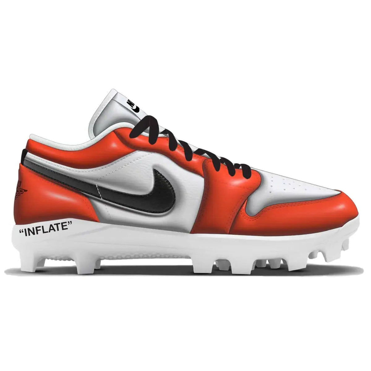 "Orange INFLATE" Jordan 1 Retro Cleats