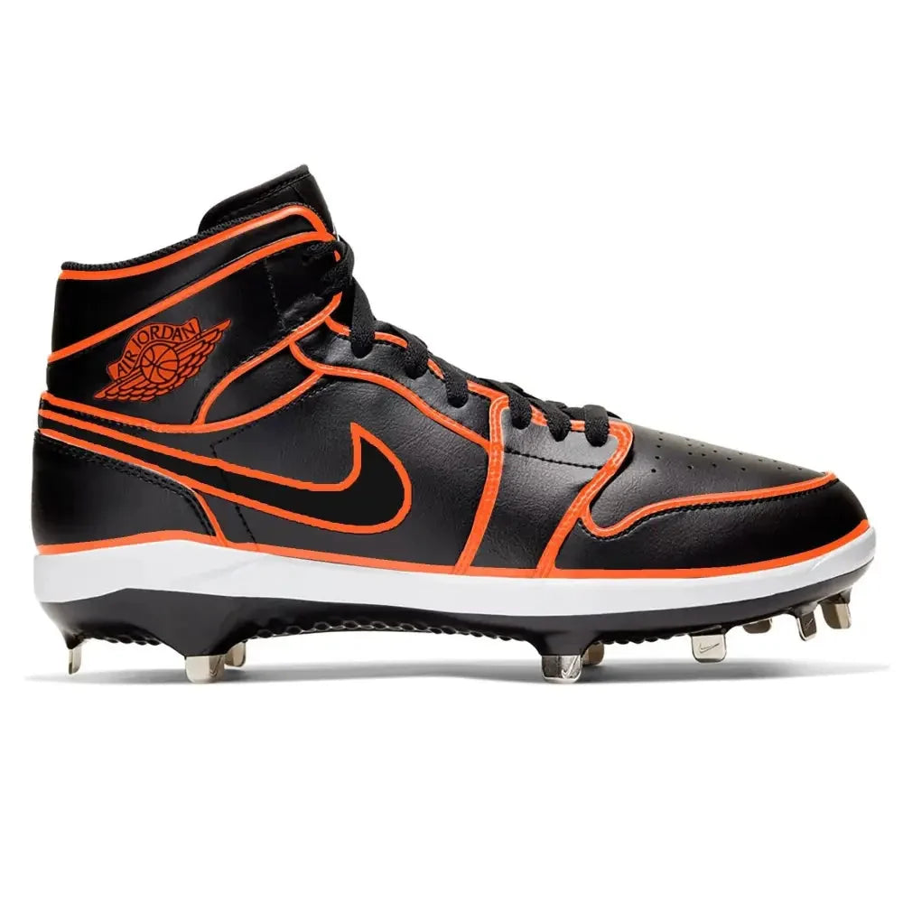"Orange Lines" Jordan 1 Retro Cleats
