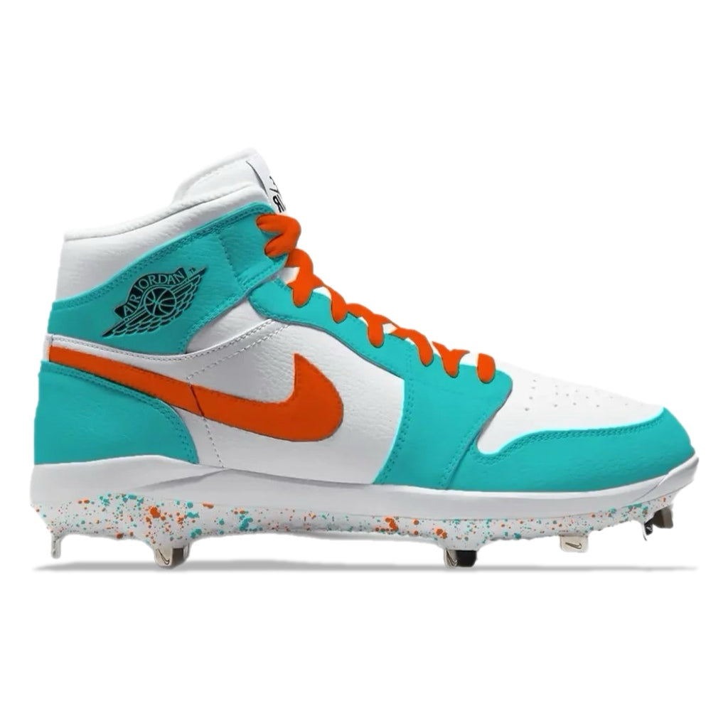 "Phins" Jordan 1 Retro Cleats