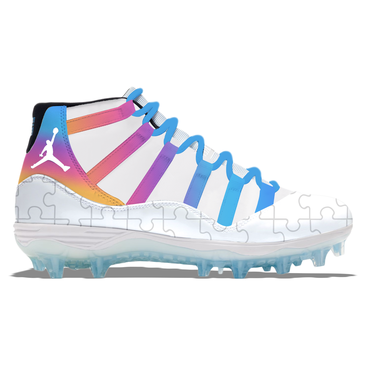 "Piece By Piece" Jordan 11 Retro TD Football Cleats