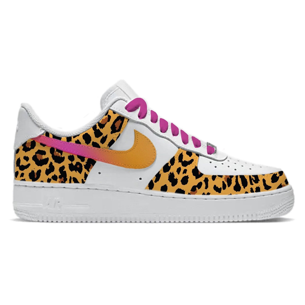 "Pink Cheetah" Nike Air Force 1 Low Shoes