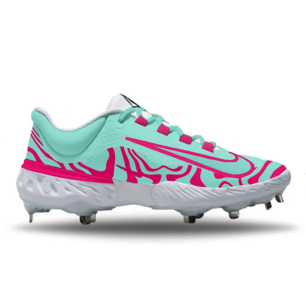 "Pink Lava" Nike Alpha Huarache Elite 4 Low Cleats