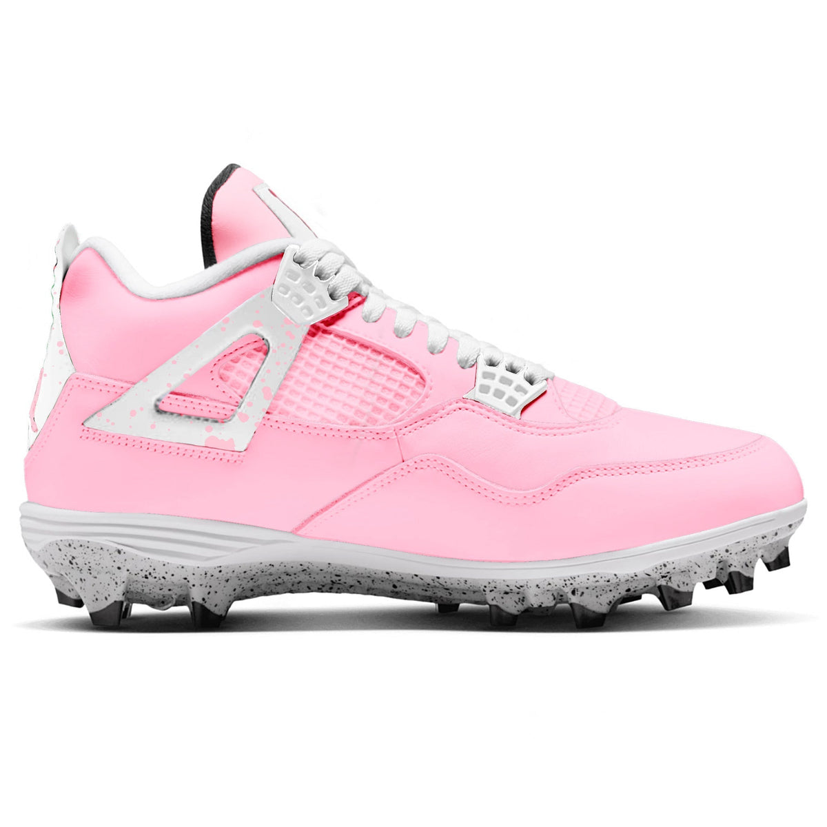 "Pink Rose" Jordan 4 Retro TD Football Cleats