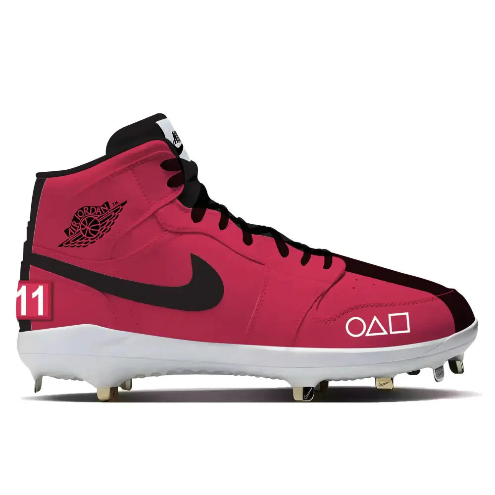 "Pink Solider 011" Jordan 1 Retro Cleats