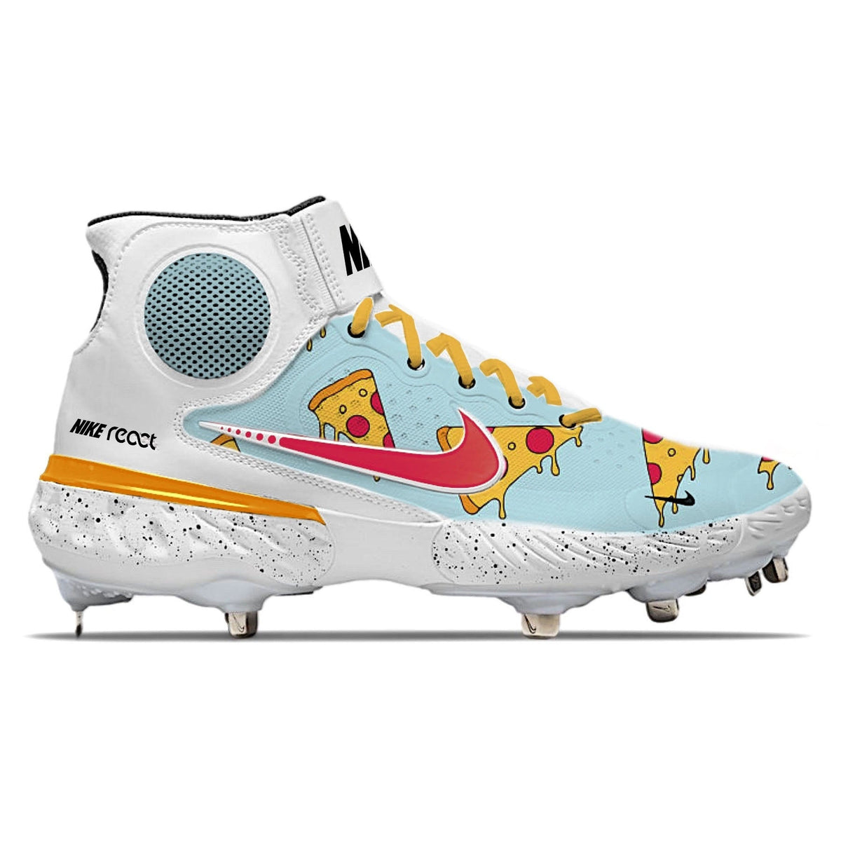 "Pizza" Nike Alpha Huarache Elite 3 Mid Cleats