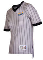 Honig's CAA Women's Grey w/ black pin stripe shirt.