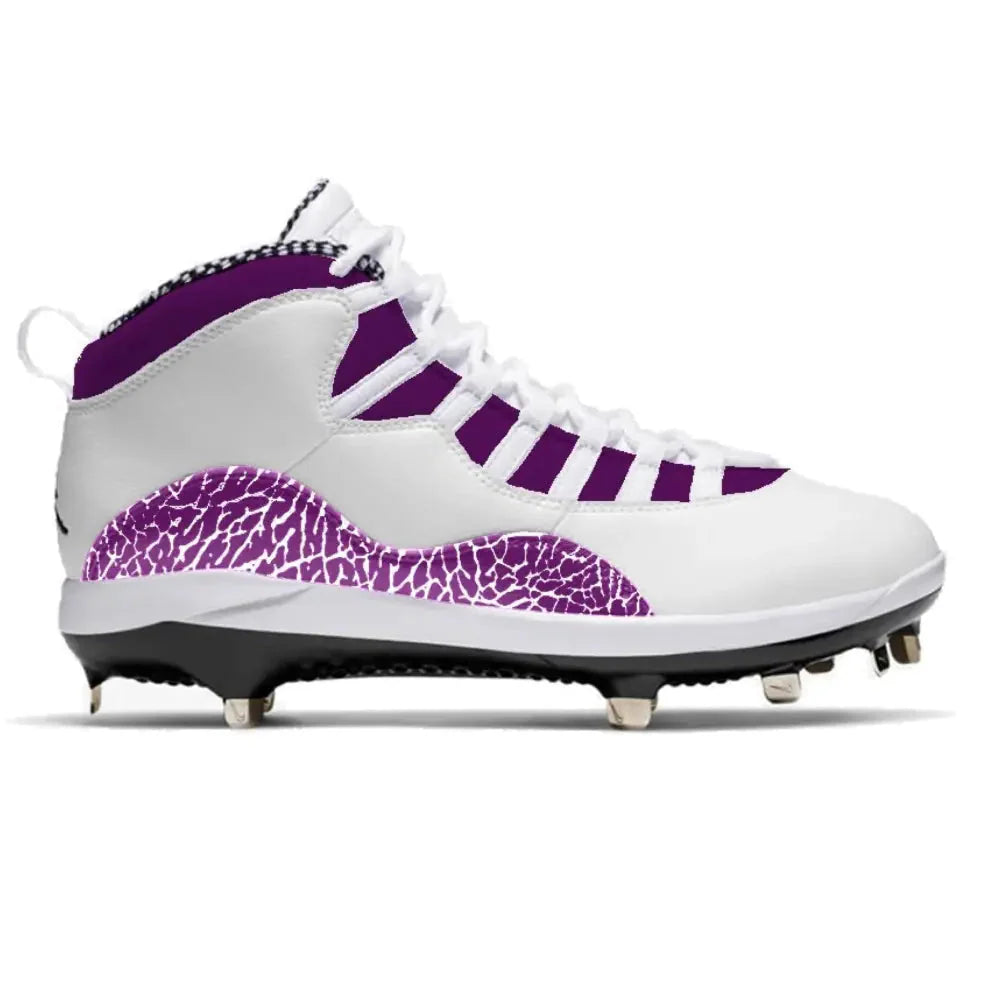 "Purple Cement” Jordan 10 Retro Cleats
