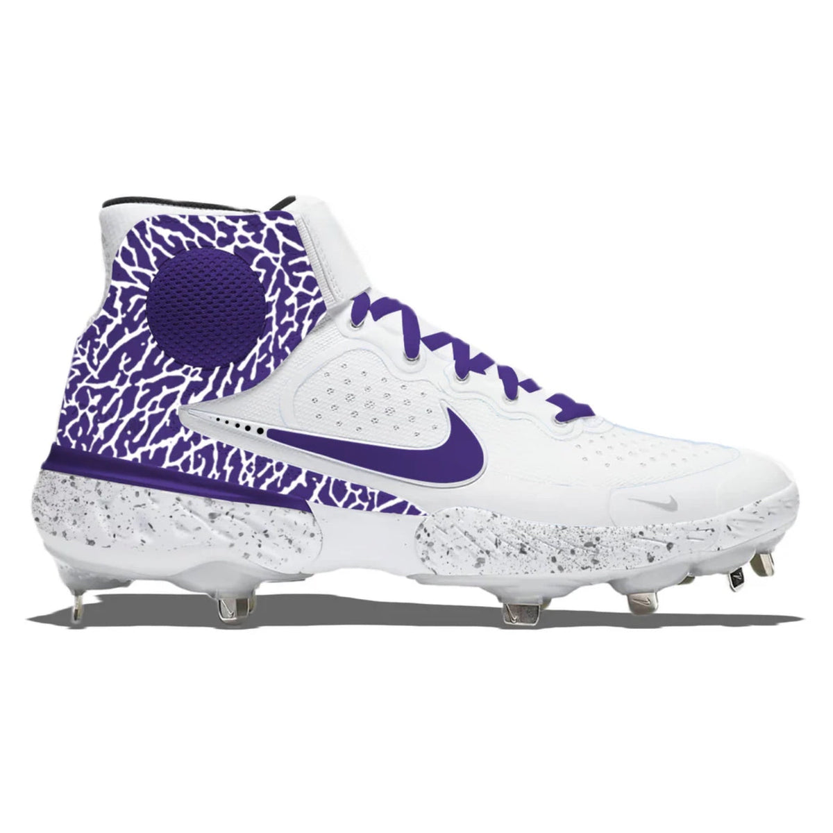 "Purple Elephant" Nike Alpha Huarache Elite 3 Mid Cleats