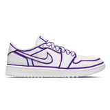 "Purple Lines" Jordan 1 Golf Shoes