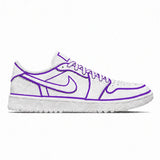 "Purple Lines" Jordan 1 Golf Shoes