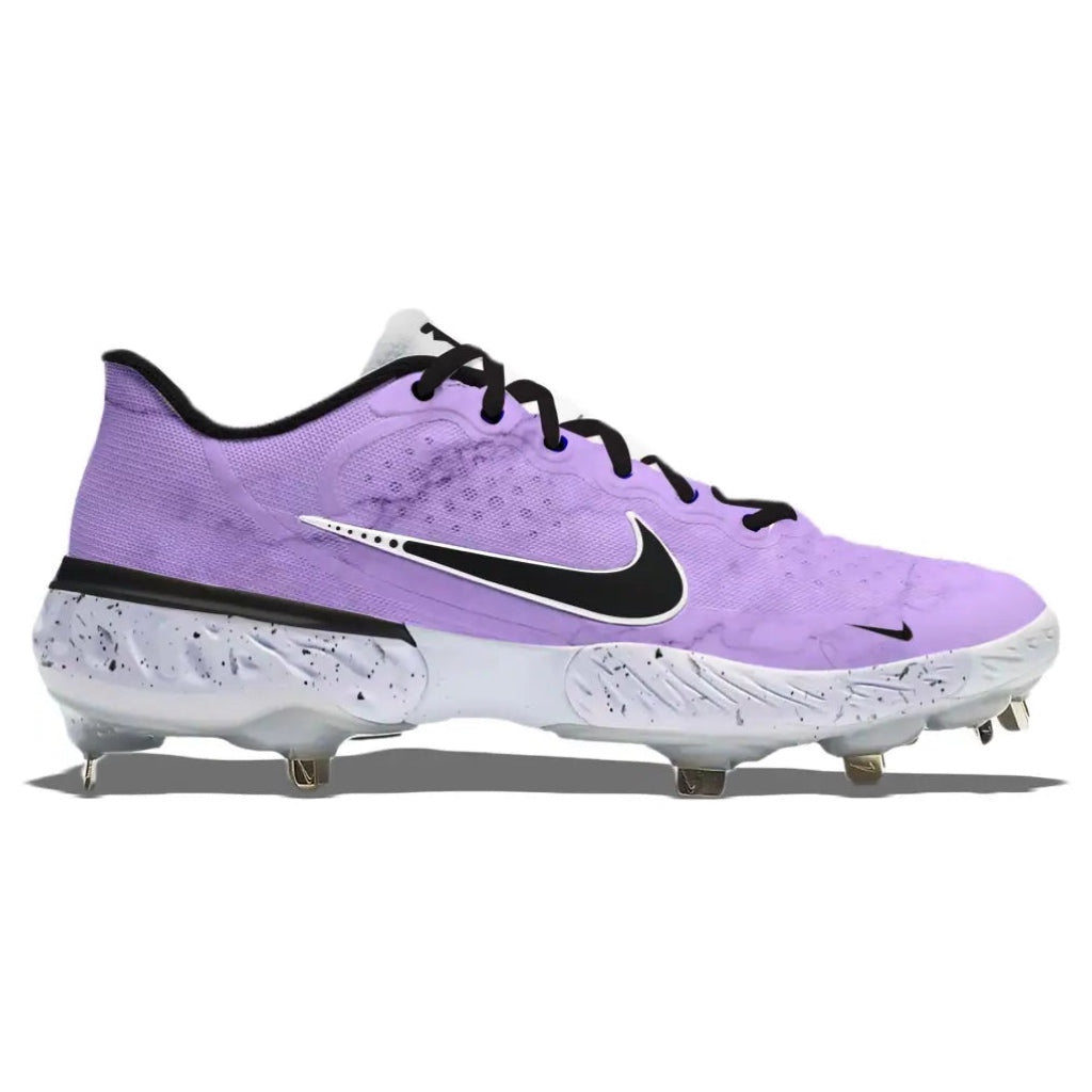 "Purple Marble" Nike Alpha Huarache Elite 3 Cleats