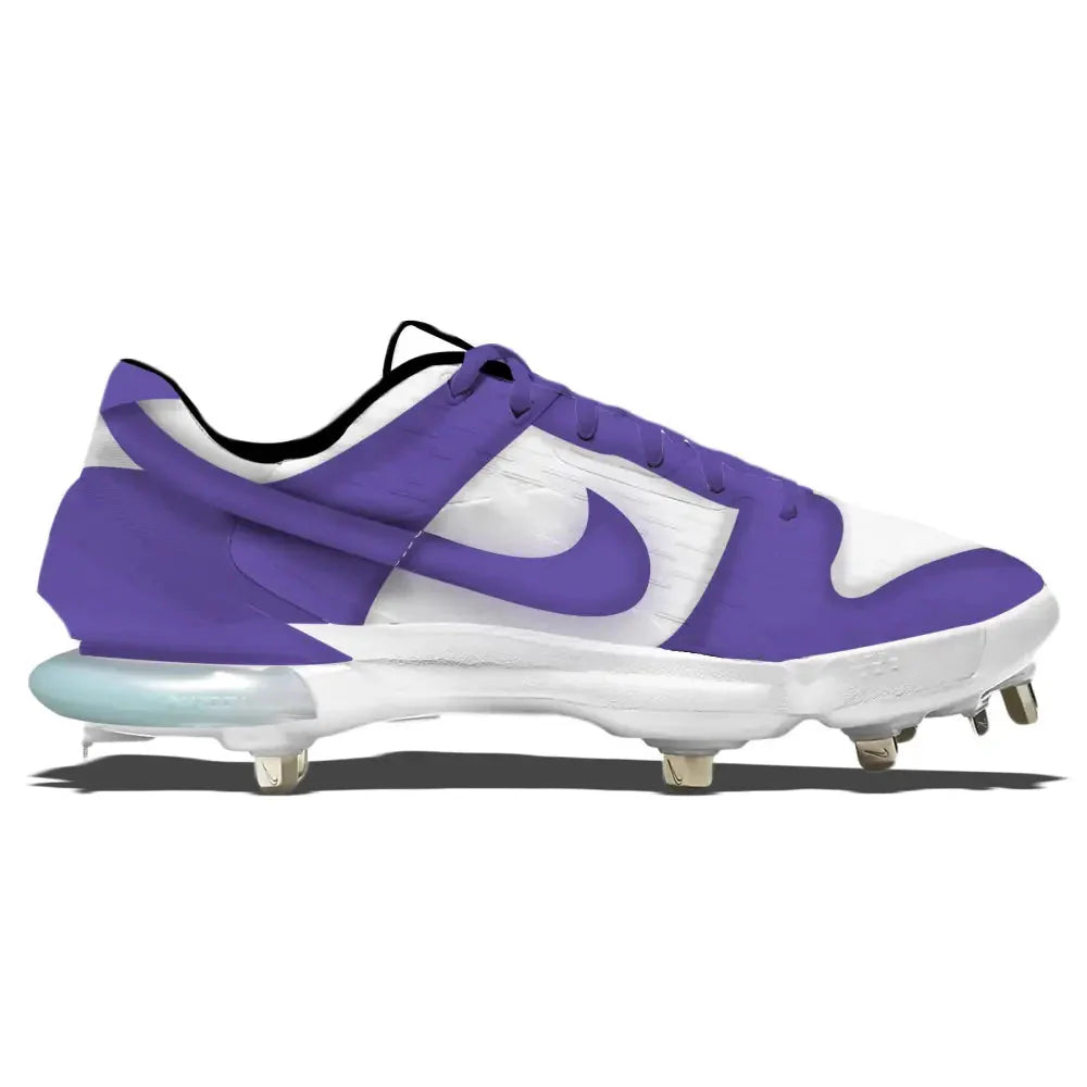 "Purple & White Dunk" Nike Force Zoom Trout 7 Pro Cleats