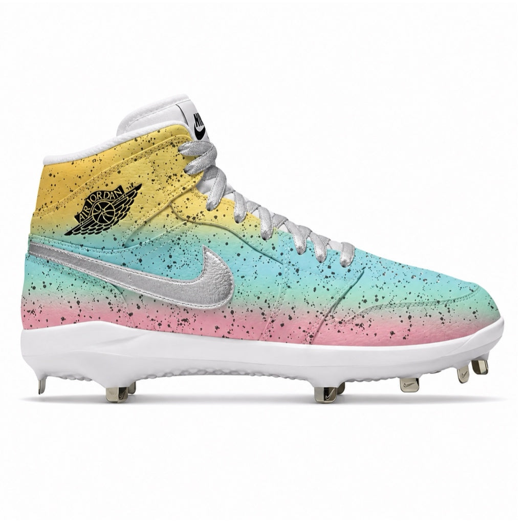 "Rainbow Trout" Jordan 1 Retro Cleats