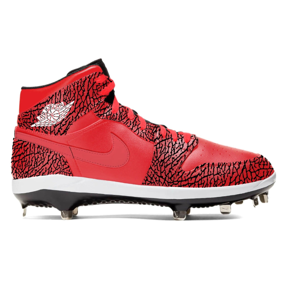 "Red Elephant" Jordan 1 Retro Cleats