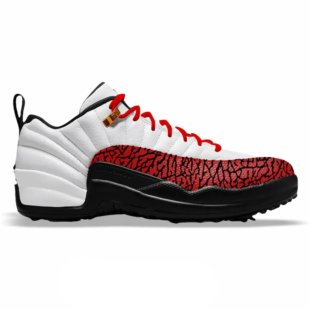 "Red Elephant" Jordan 12 Retro Golf Shoes