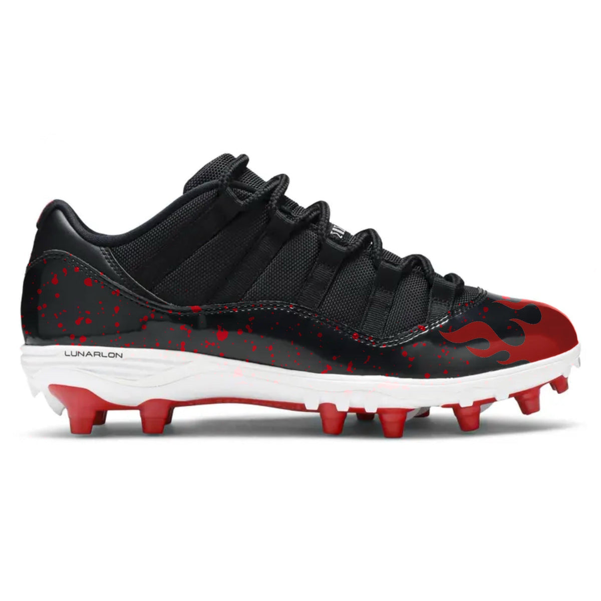 "Red Flame" Jordan 11 Low Retro TD Cleats