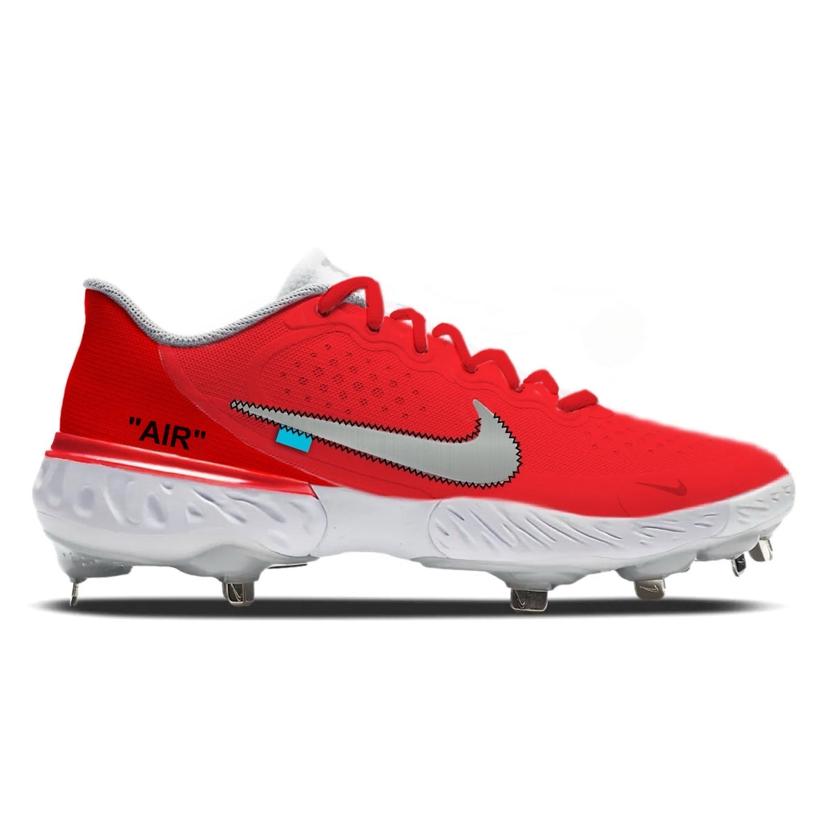 "Red Force OW" Nike Alpha Huarache Elite 3 Low Cleats