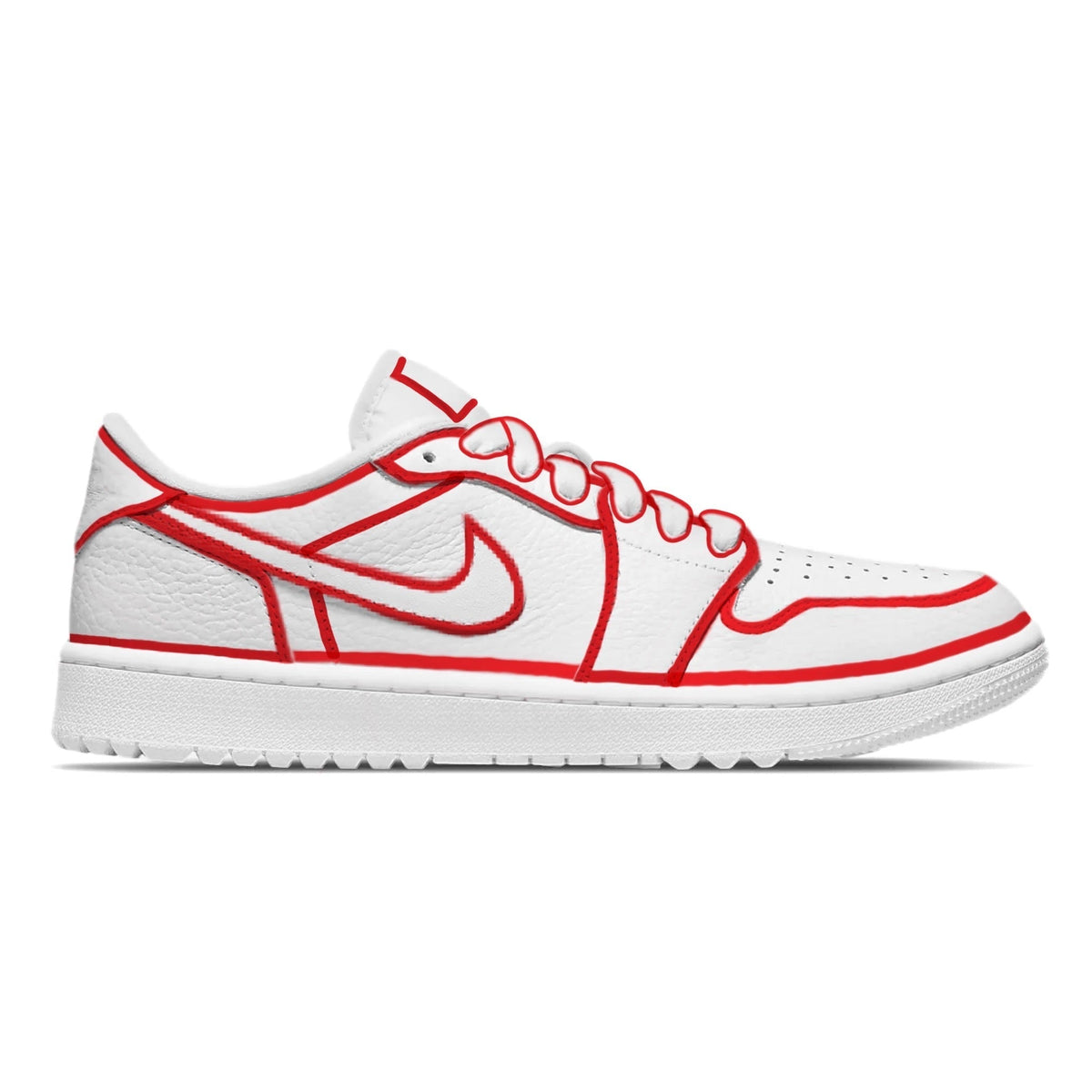 "Red Lines" Jordan 1 Golf Shoes