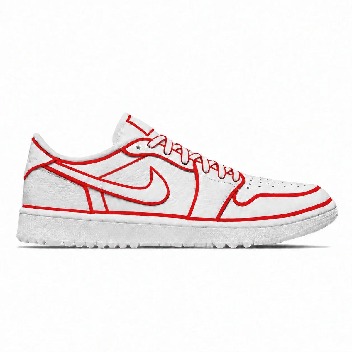"Red Lines" Jordan 1 Golf Shoes