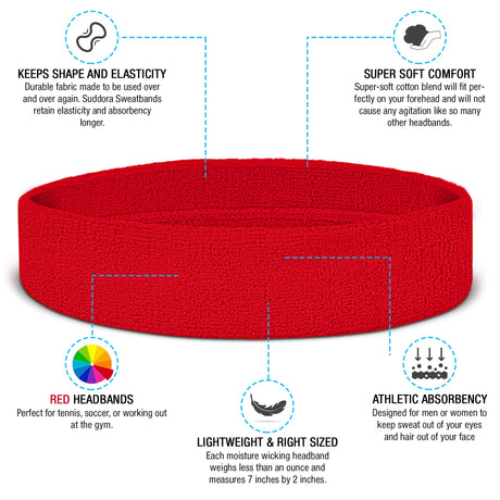 Premium Terry Cloth Cotton Sweatbands - Pro Game Sports