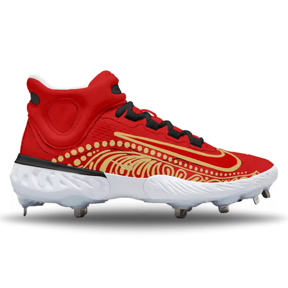 "Red Matadors" Nike Alpha Huarache Elite 4 Mid Cleats