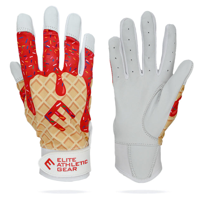 Red Ice Cream Batting Gloves - Pro Game Sports