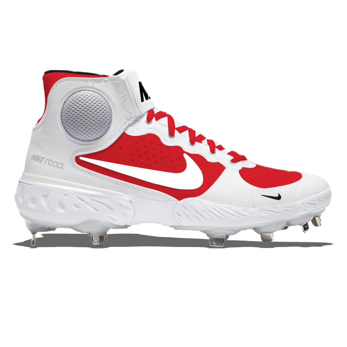 "Retro Red & White" Nike Alpha Huarache Elite 3 Mid Cleats