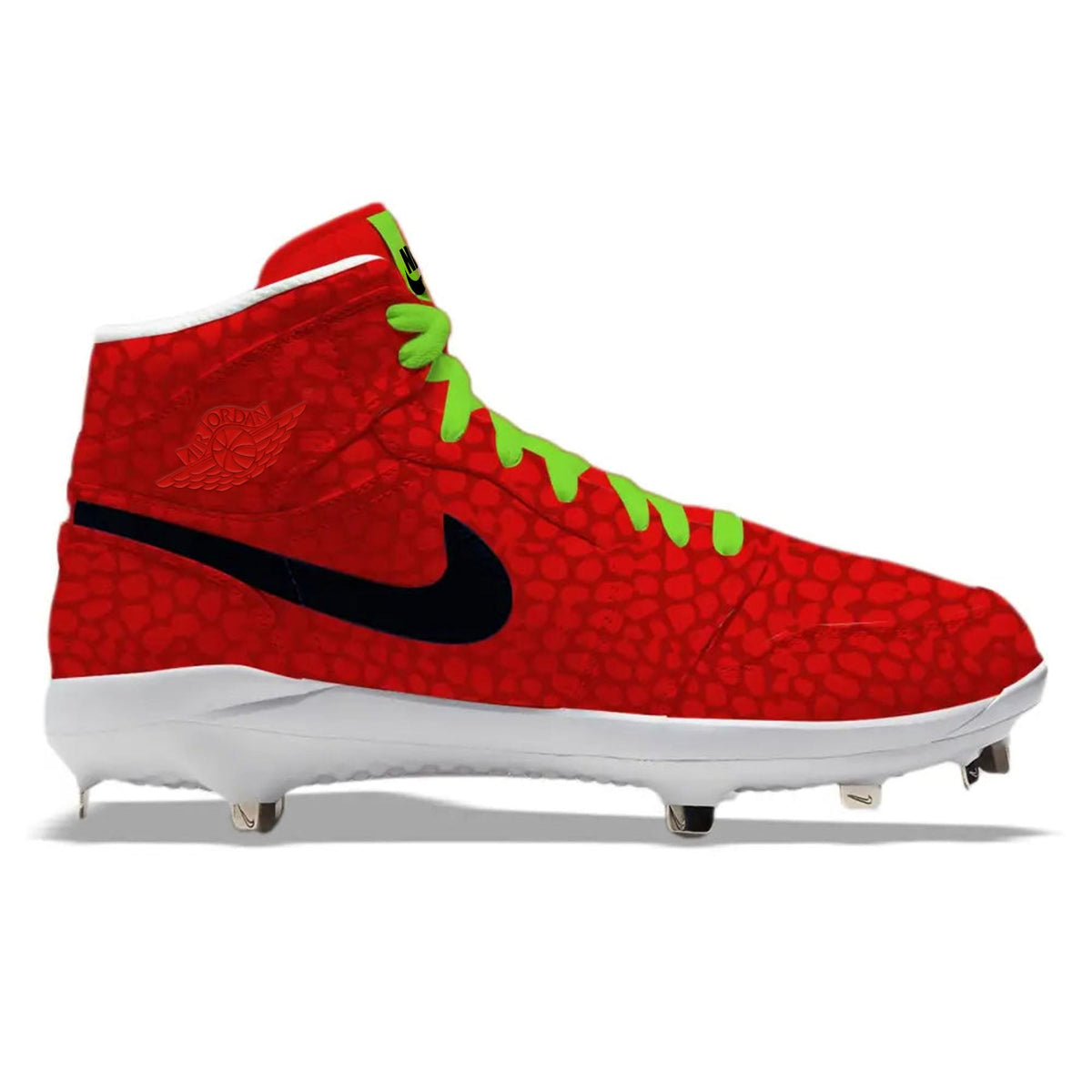 "Reverse Grinch" Jordan 1 Retro Cleats
