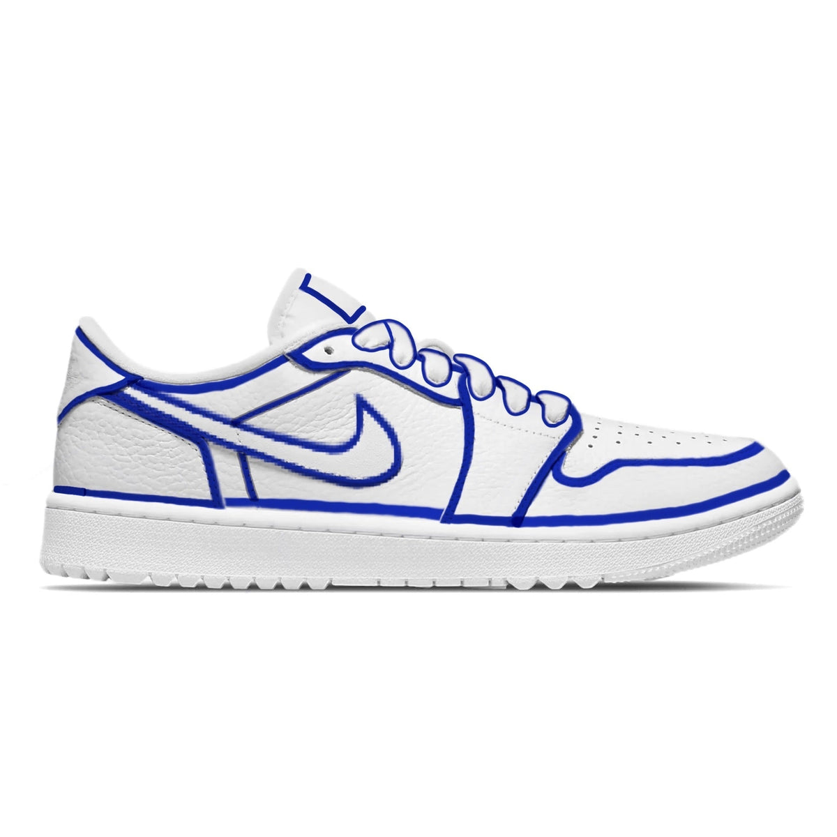 "Royal Blue Lines" Jordan 1 Golf Shoes