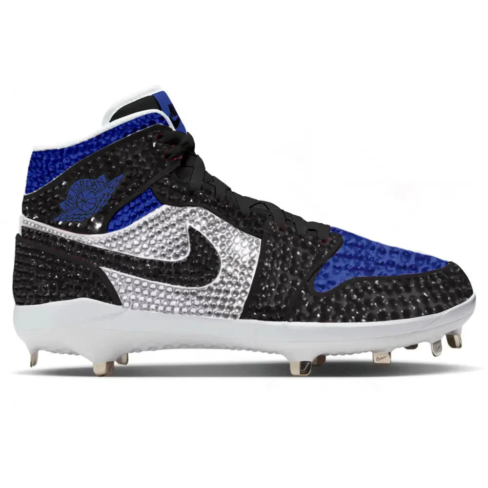 "Royal Toe Crystals" Jordan 1 Retro Cleats