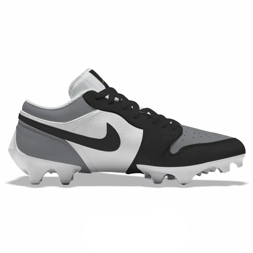 "Shadow” Jordan 1 Vapor Edge Low Cleats