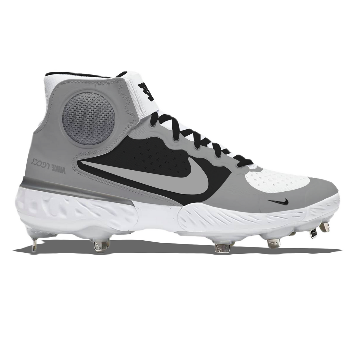"Shadow" Nike Alpha Huarache Elite 3 Mid Cleats
