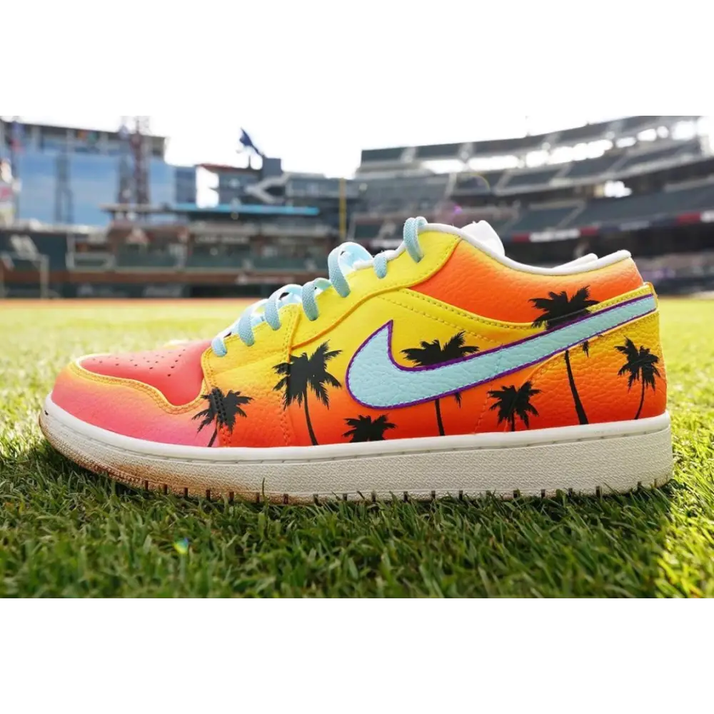 "SoFlo Sunset" Jordan 1 Low Shoes
