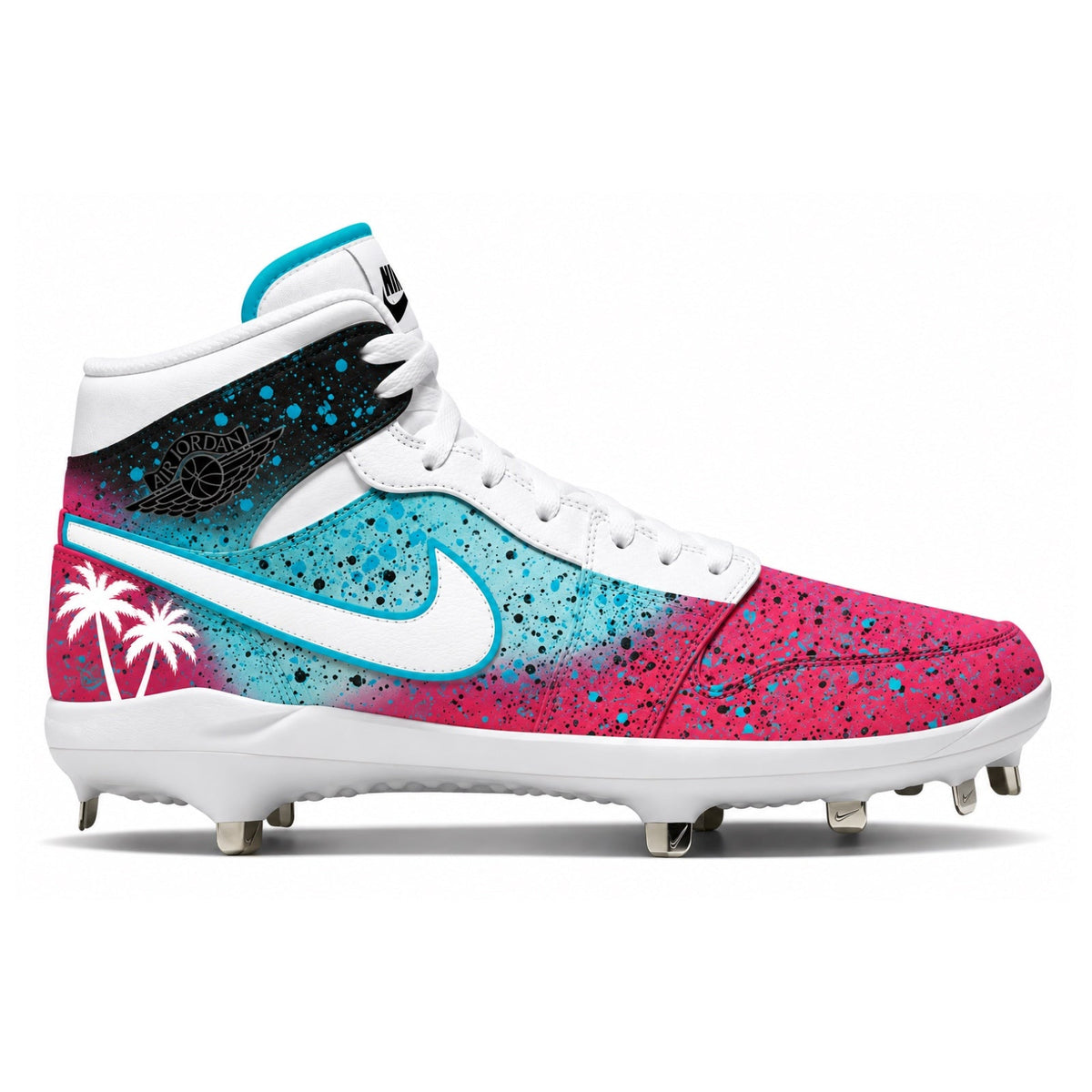 "South Beach Splatter" Jordan 1 Retro Cleats