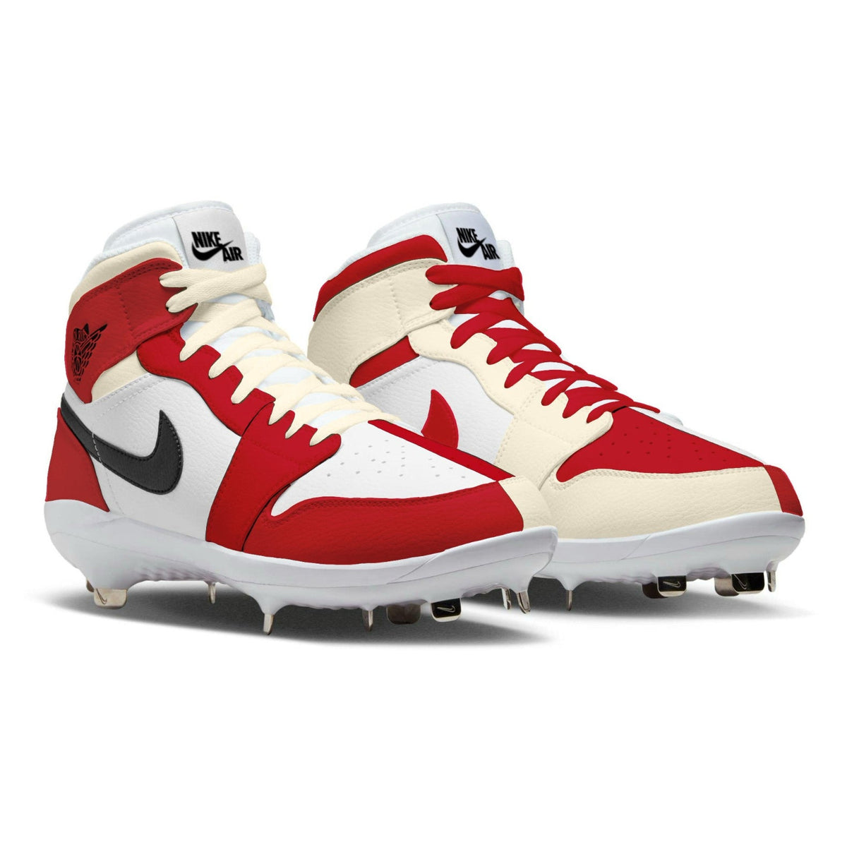 "Strawberry Cream Mismatch" Jordan 1 Retro Cleats