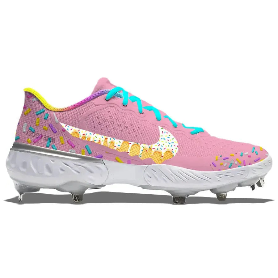 "Strawberry Ice Cream" Nike Alpha Huarache Elite 3 Low Cleats
