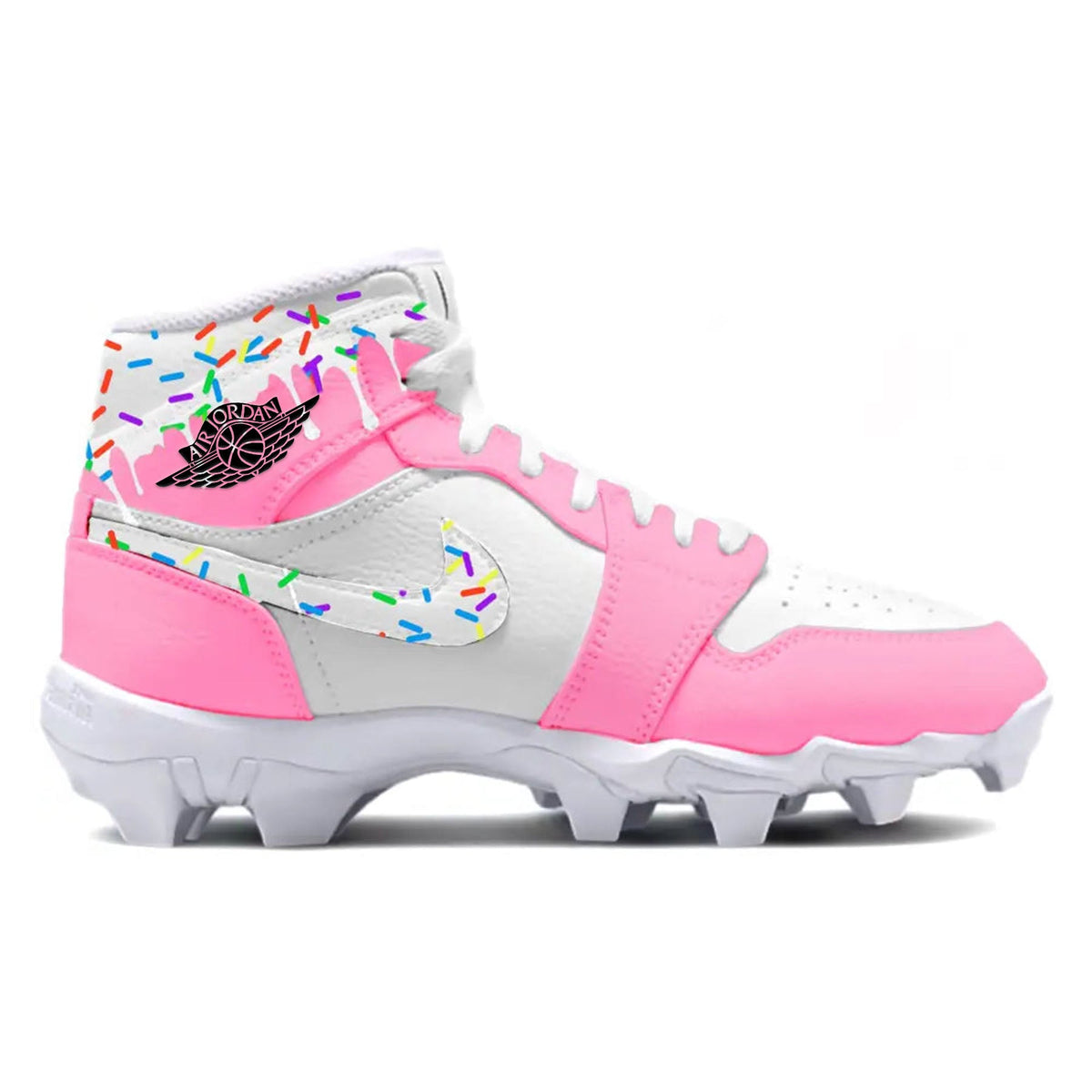 "Strawberry Frosted" Jordan 1 Kids' Multisport Cleats
