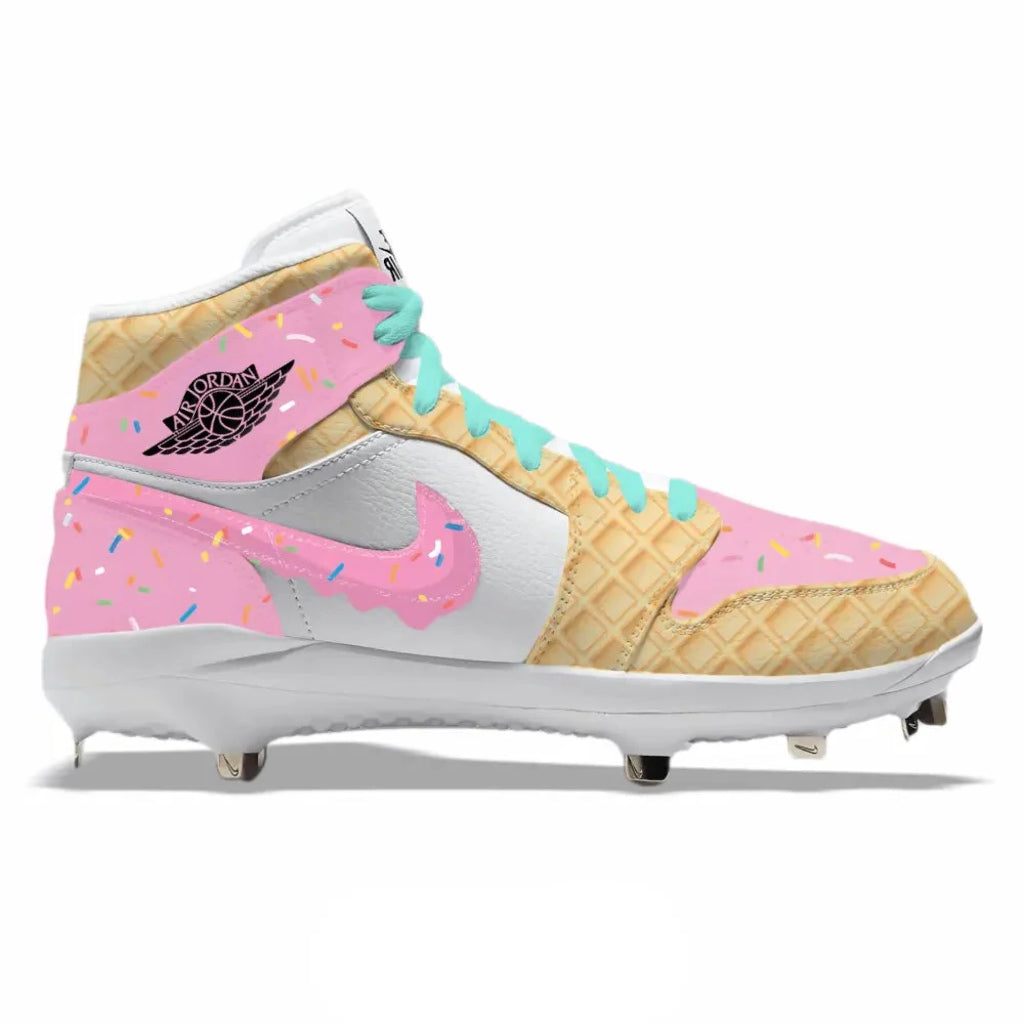 "Strawberry Waffle Cone" Jordan 1 Retro Cleats