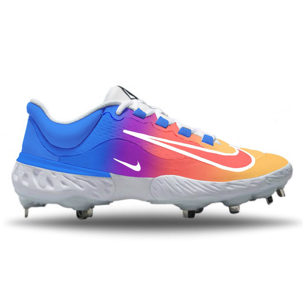 "Sunset Surge" Nike Alpha Huarache Elite 4 Low Cleats