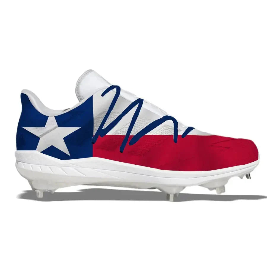 "Texas" Adidas Adizero Afterburner 7 Cleats - Size 9 Men's