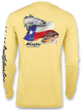 Men's SoWAL Sun Jersey Texas Flag Redfish/Trout Long Sleeve