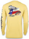 Men's SoWAL Sun Jersey Texas Flag Redfish/Trout Long Sleeve